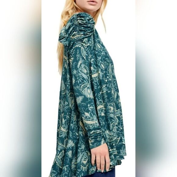 NWT Free People Hello Lover Dusty Indigo Long Sleeve Tunic (S) - Picture 5 of 10